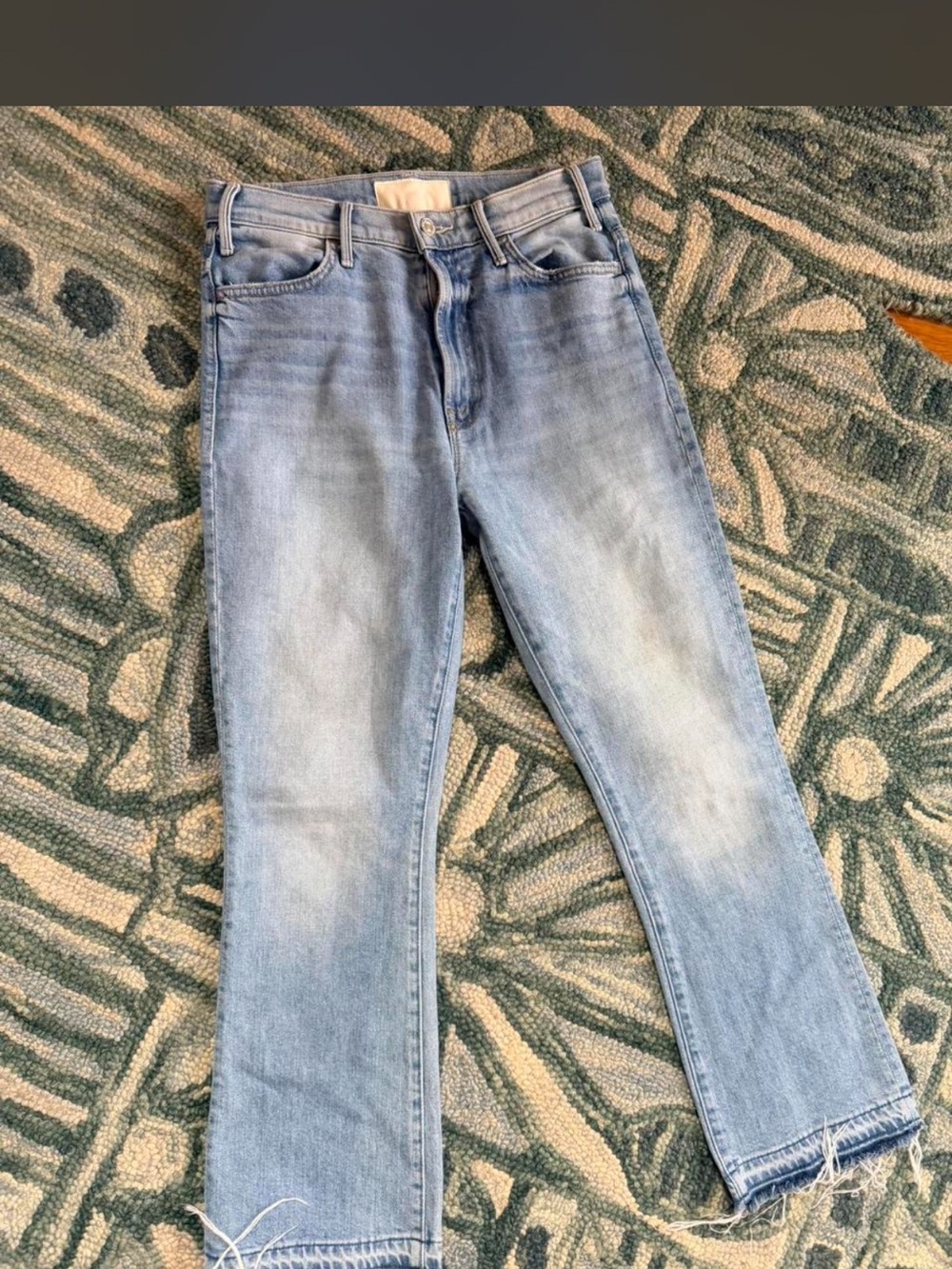 High-Rise Light Blue Women's Jeans - Straight Leg by mother